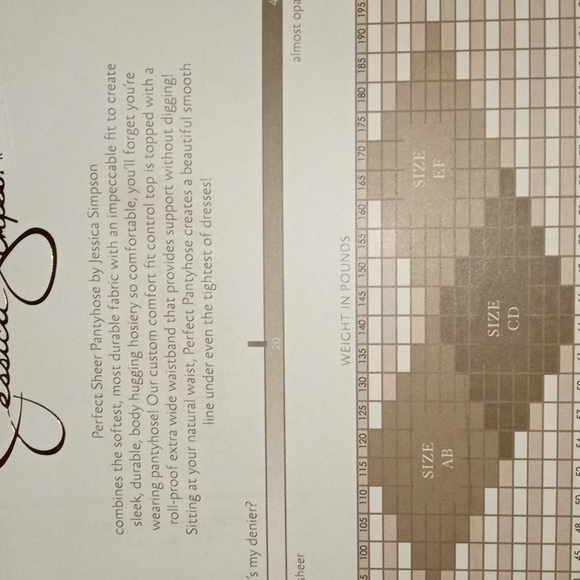 Jessica Simpson Tights Control Top Ultra Comfort - Picture 6 of 9